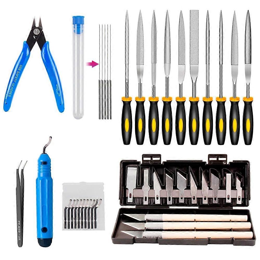 3D Printer Tool Kit: Deburring, Nozzle Cleaning, Engraving & More with Multiple Blades