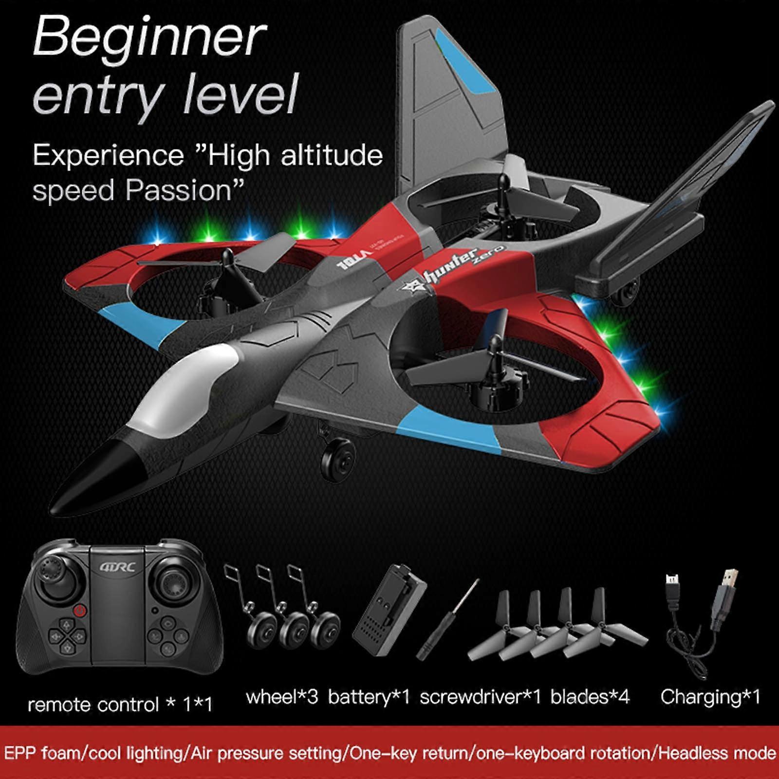 Cyber_Monday Deals 2024 Viflosae V27 Drone Glider Fighter Model Remote Control Boy Toy Plane (no Camera ) Electronics Gadgets