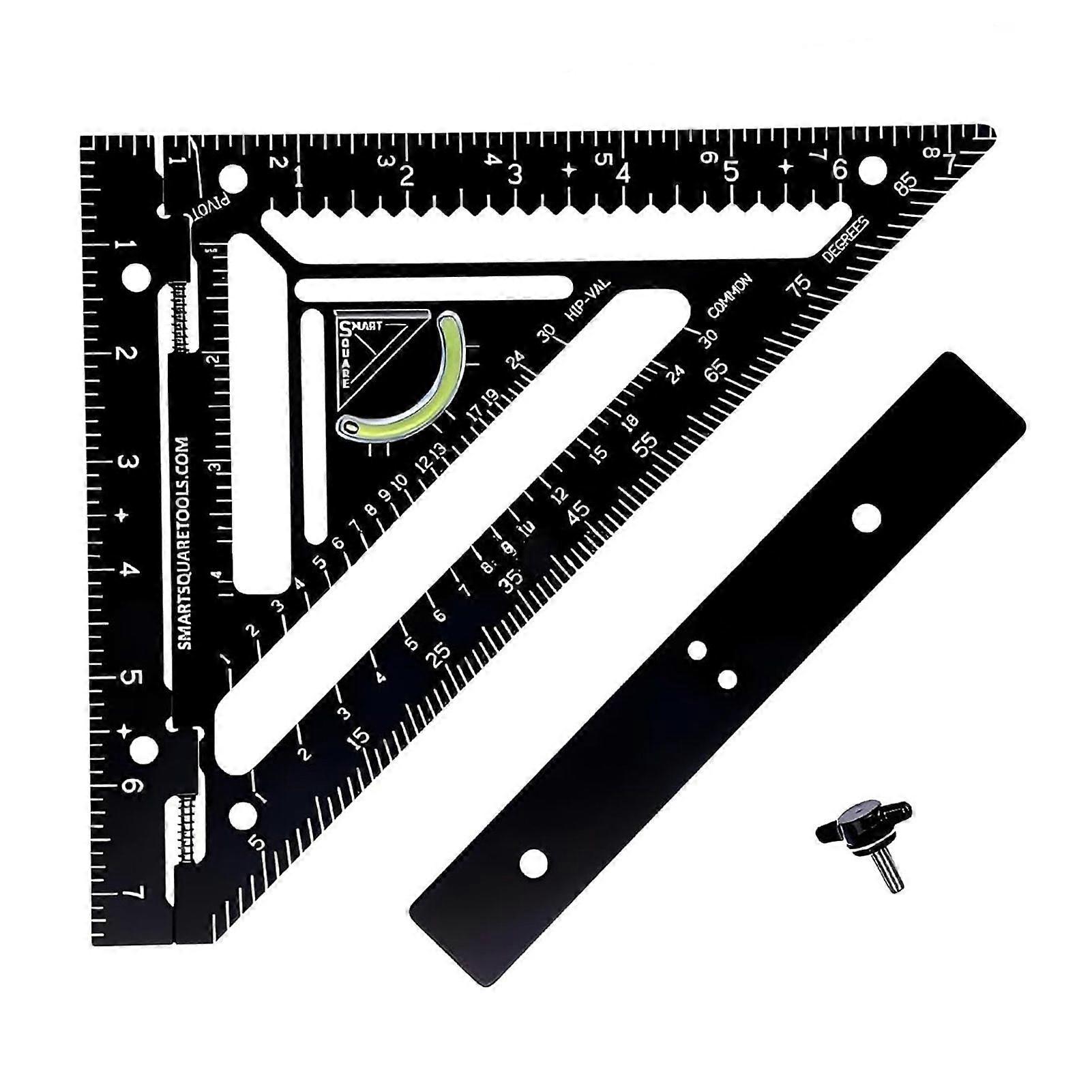 Adjustable Squares Tool Woodworking Rafter Square with Level Aluminum Alloy Measuring Tool for Precise Marking Layout