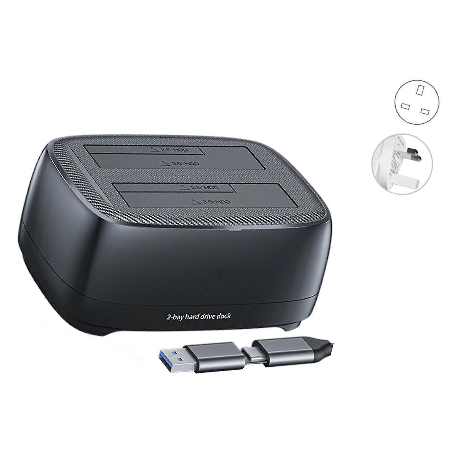 Hard drive Dock Double Slot USB3.0 44TB Most Capacity Offlines Duplication Intelligent Sleeps mode Wide Compatibility Multicolor