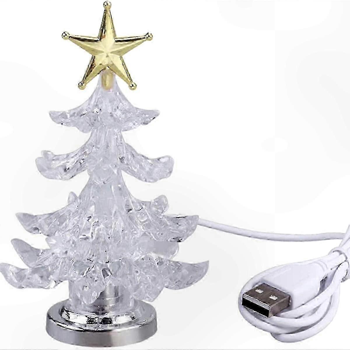 USB-Powered Multicolor LED Tree for Desk Decor