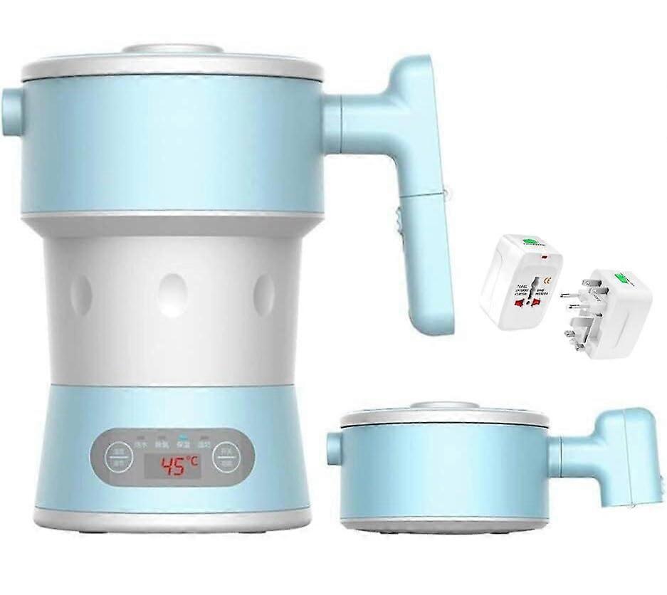 Portable Electric Kettle 800ML Foldable Dual Voltage Fast Boiling Travel Friendly Silicone Design