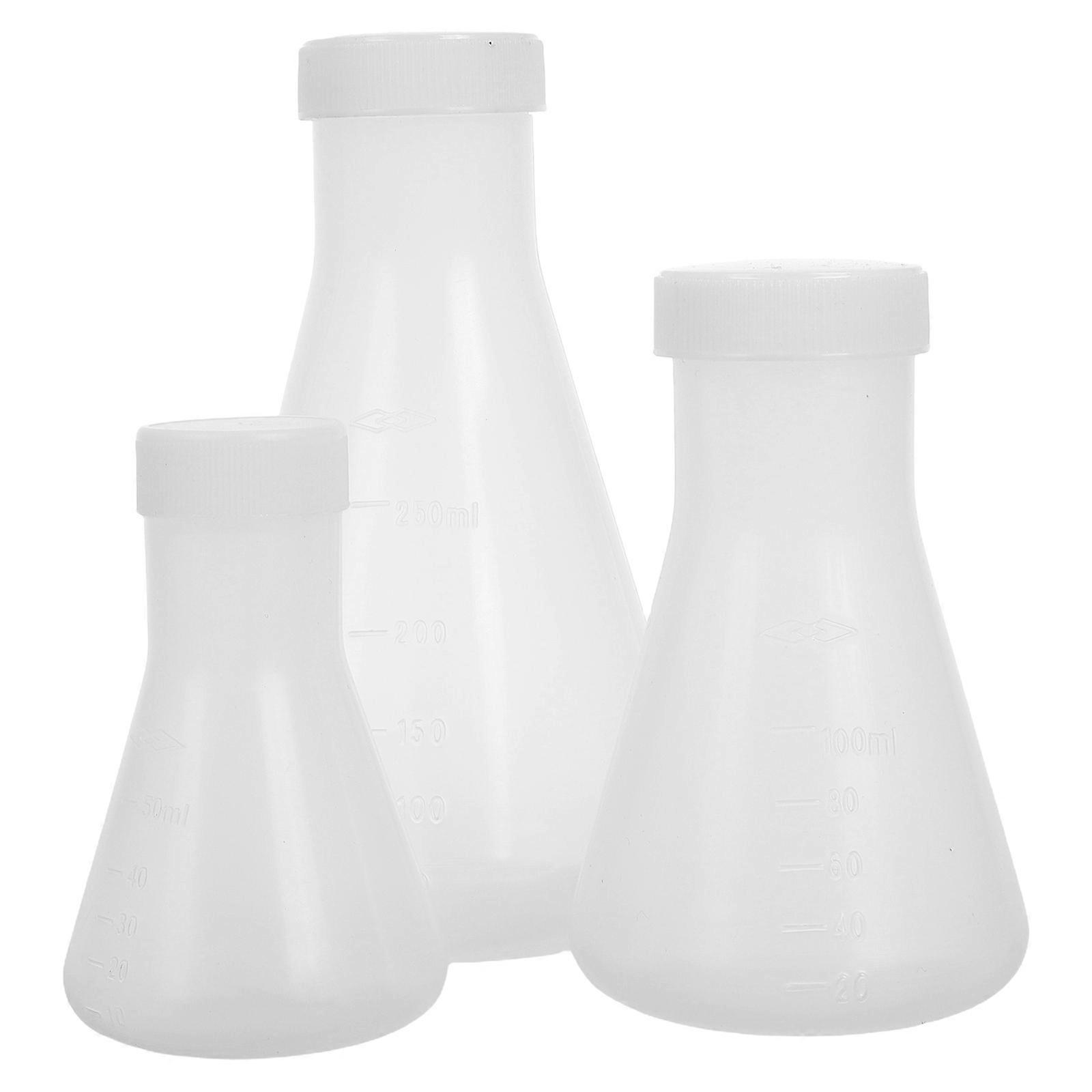 Plastics Conical Flask For Children Educational Purpose 50mL 100mL 250mL With Experiment Props 3Pcs