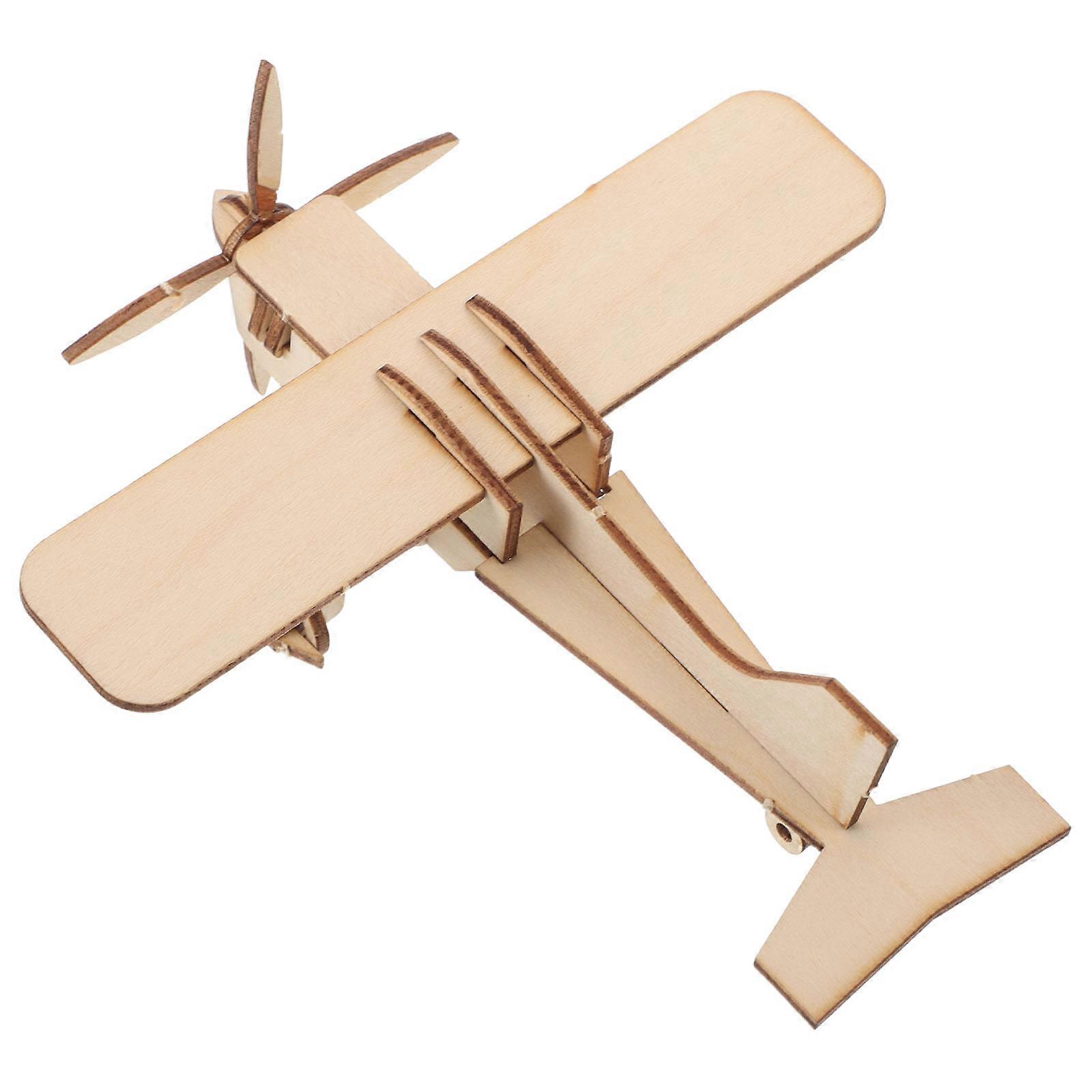 Wooden DIY Crafts Plane Model Airplane for Decoration Craft Assembly