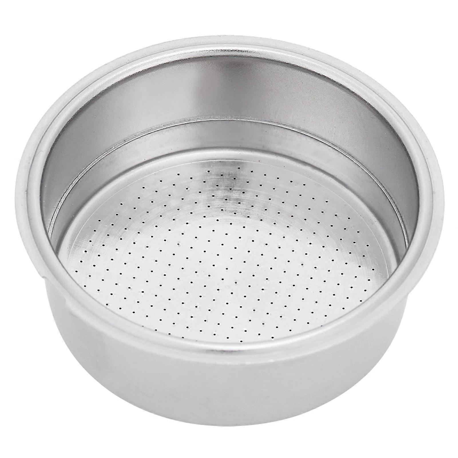 Stainless Steel Double-Layer 51mm Pressurized Coffee Filter Basket Compatible with Double Cup
