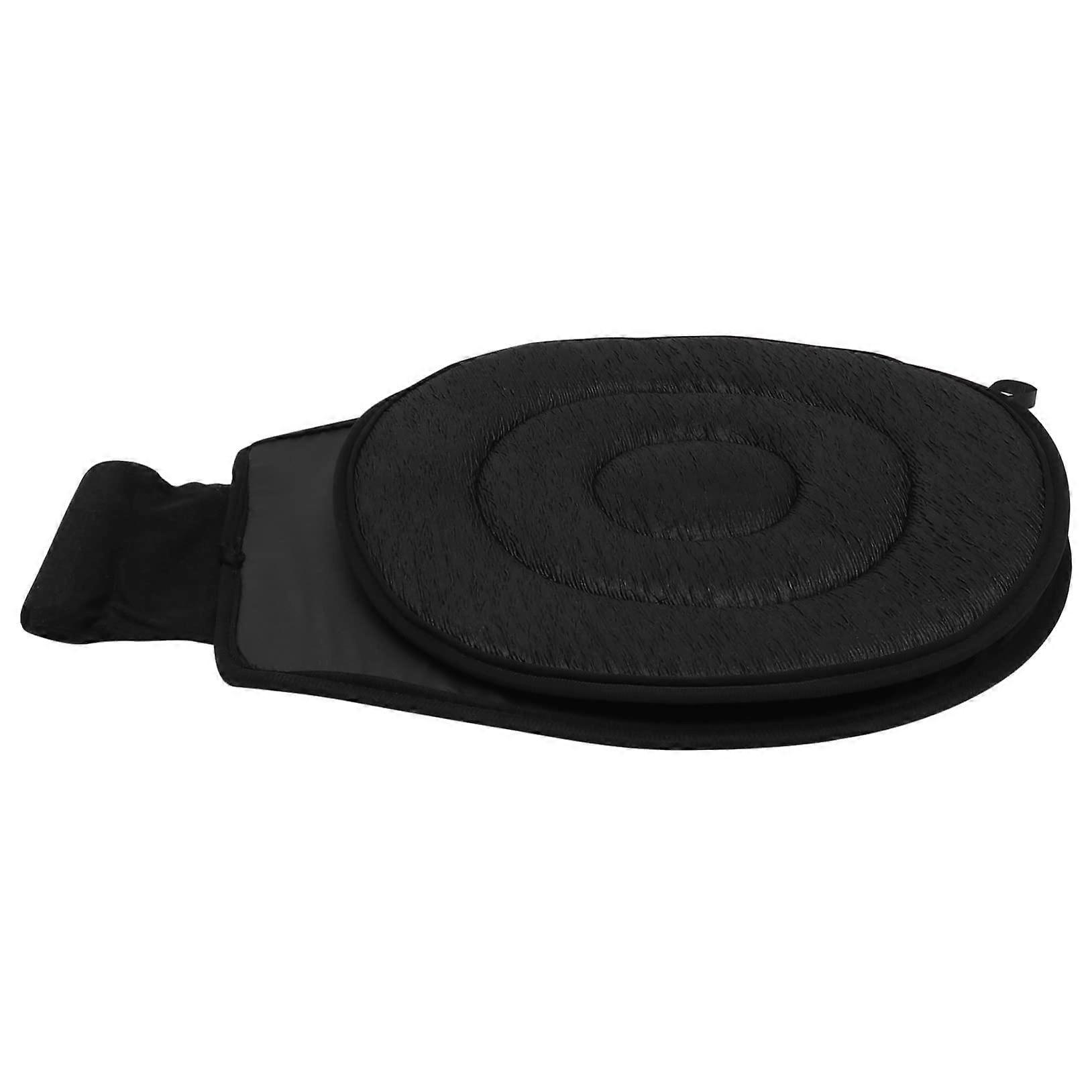 Swivel Seat Cushion for Elderly with 360° Rotation and AntiSlip Base, Black Car Seat Pad