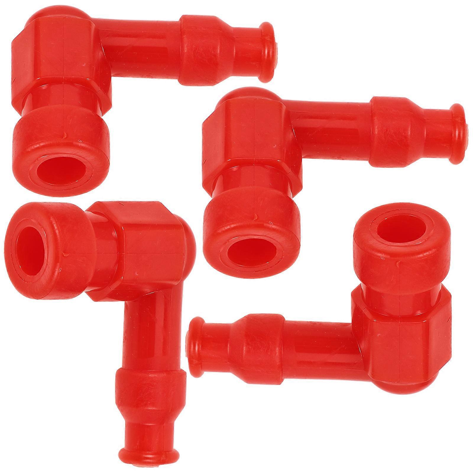 Waterproof Rubber Plug Cap Protector for 10Pcs Red
