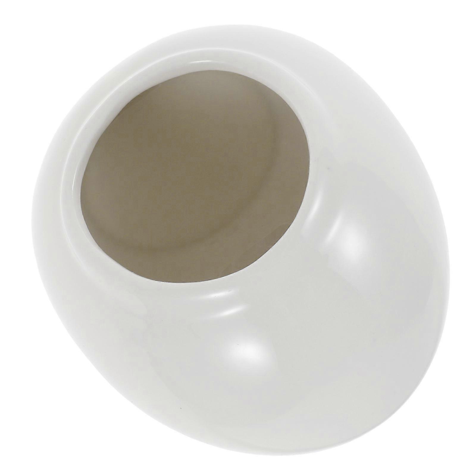 Ceramic Salt Bowl Egg Shaped for Storage 4Pcs White Pepper Container