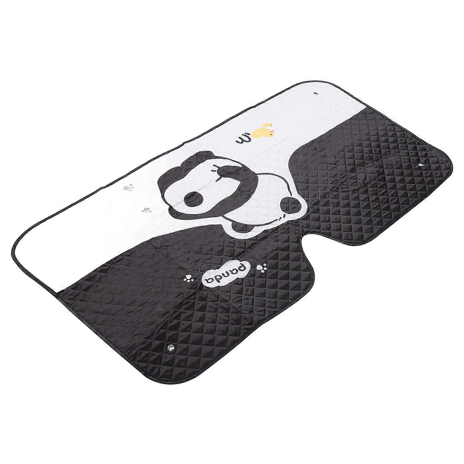 Car Windshield Sun Shade for Automotive Use with Cute Panda Pattern