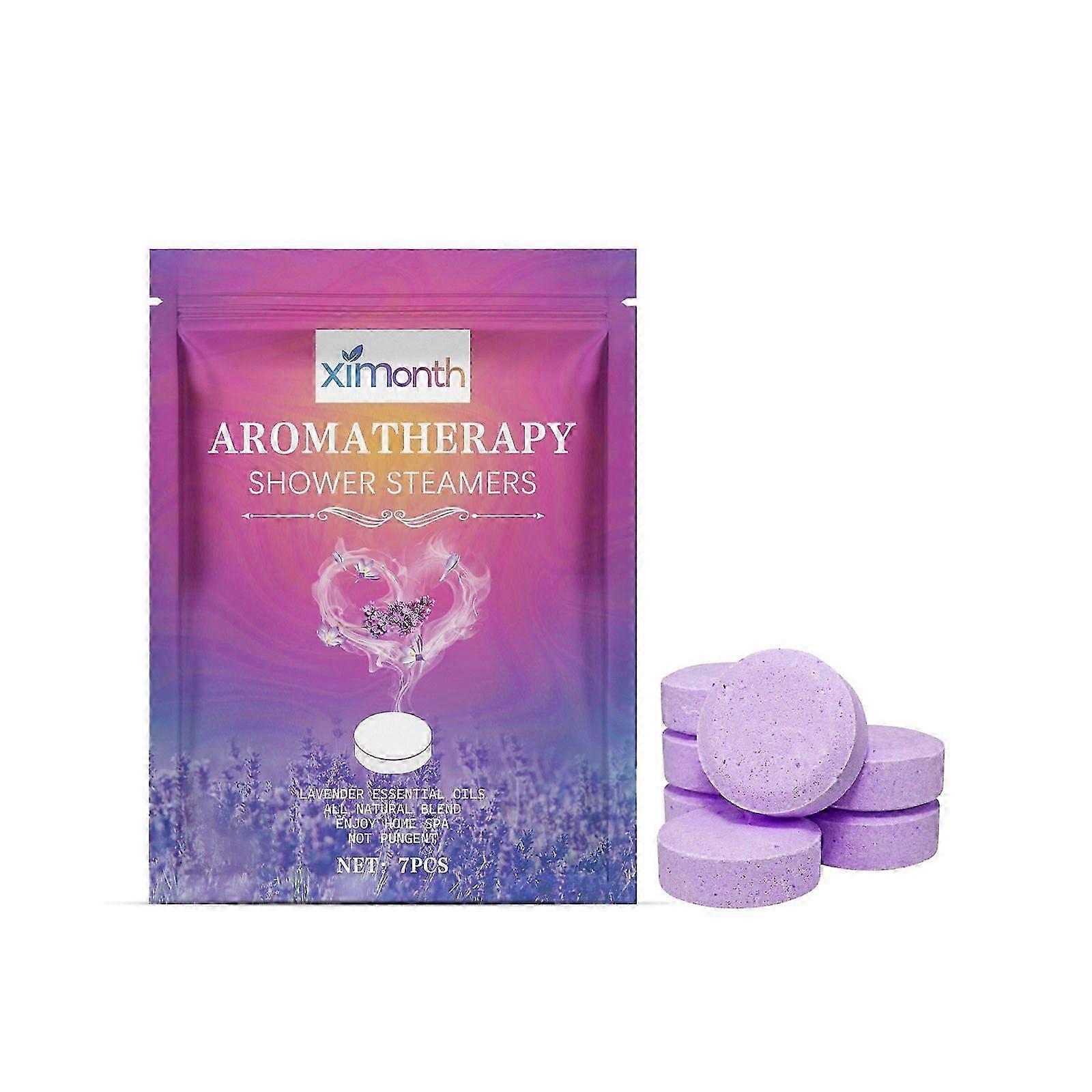 Aromatherapy Shower Tablets - Relaxing Eucalyptus, Peppermint & Lavender for Sleep & Refreshment, 7pcs
