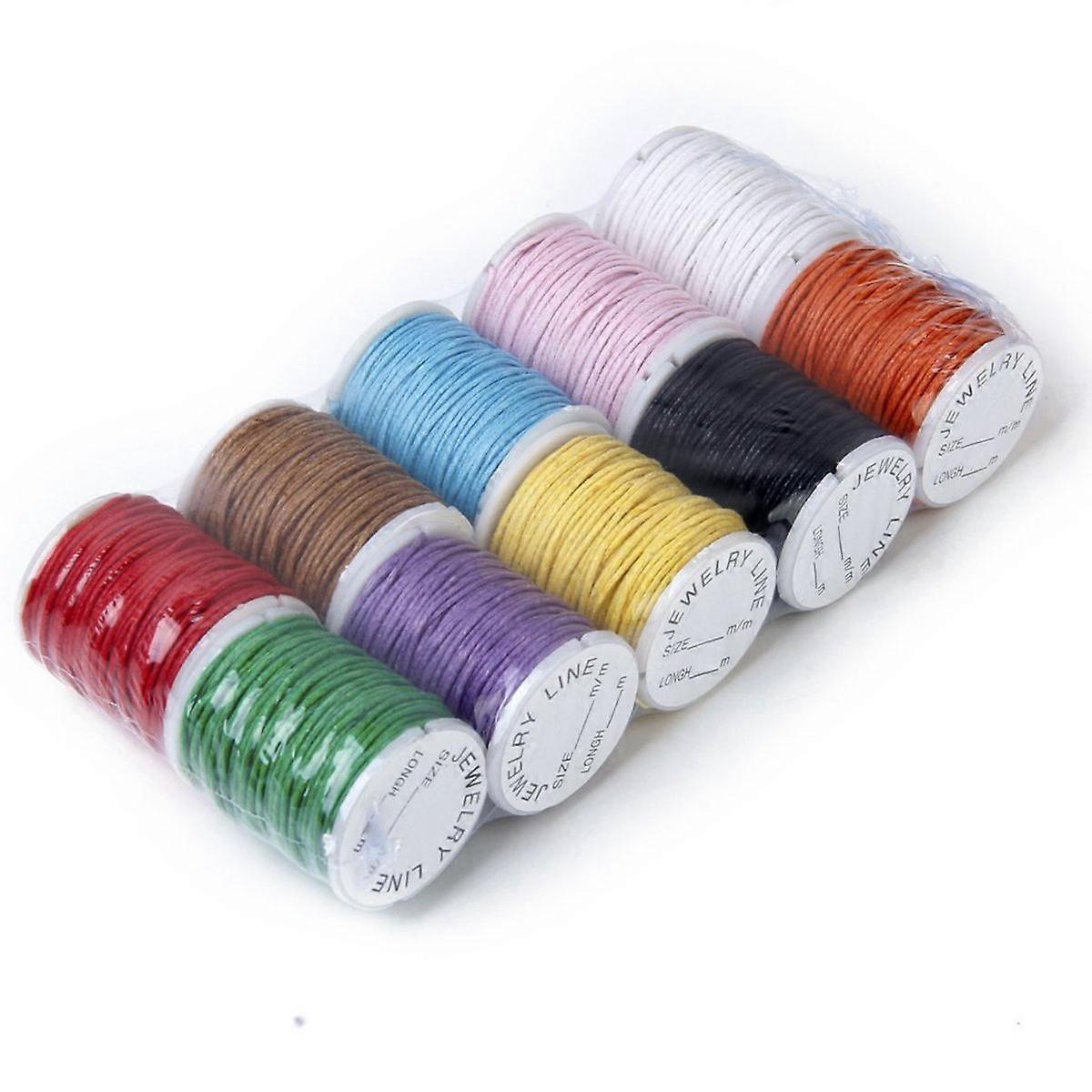 1Mm Waxed Cord Beading Thread for Craft String 30 Rolls Assorted Color