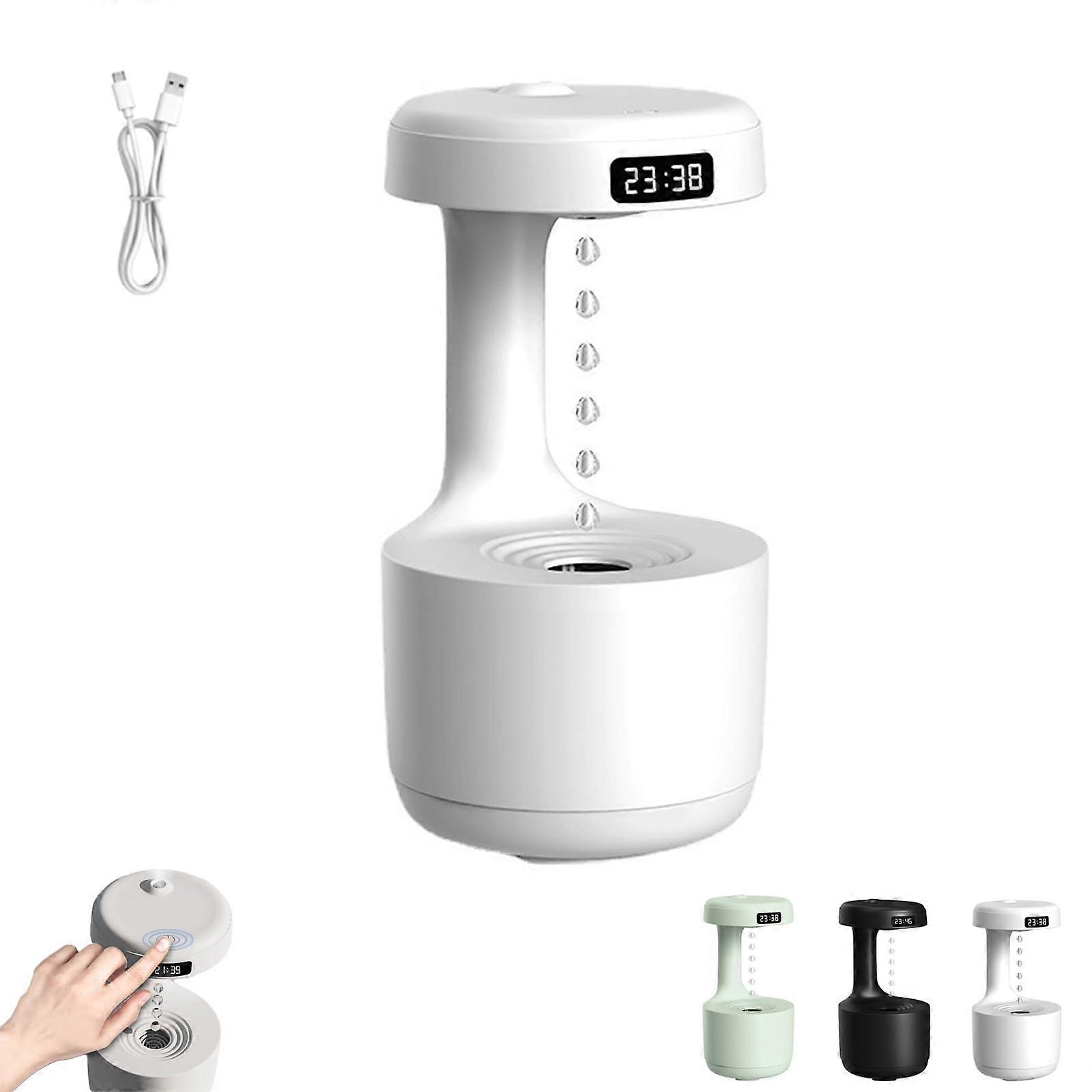 Anti Gravity Humidifier with 800ml Capacity, LED Night Light Aroma Diffuser for Bedroom and Office