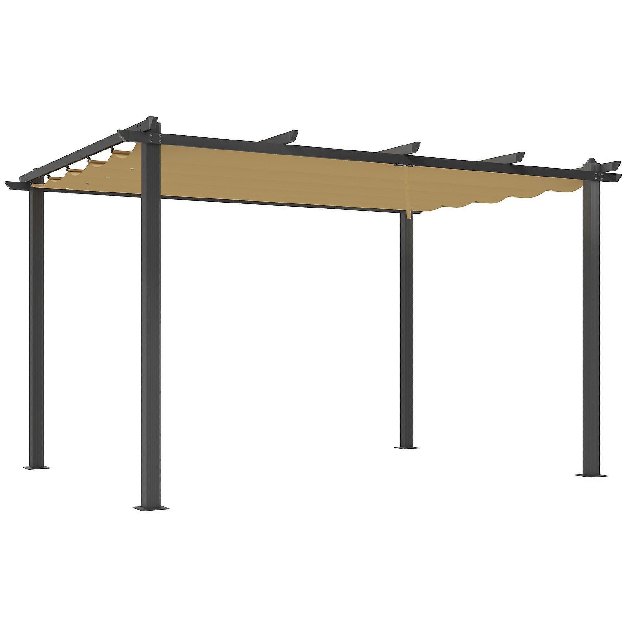 3x4m Aluminium Pergola with Retractable Roof