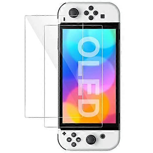 Tempered Glass Screen Protector 2 Pack for Nintendo Switch OLED, 9H Hardness, Full Coverage, Bubble
