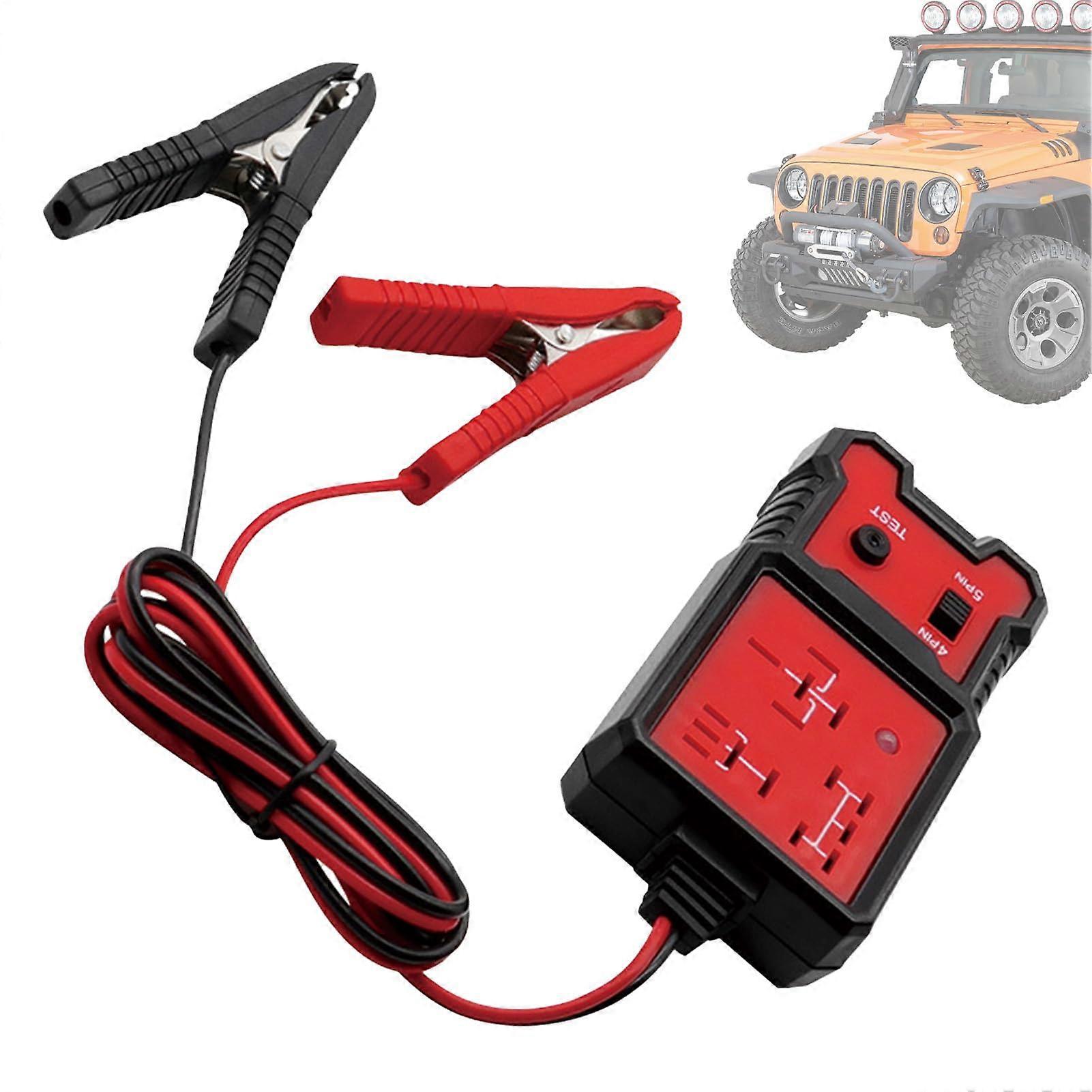 Automotive Relay Tester 12V Relay Test Tool with LED Indicators for Car Diagnostics and Maintenance