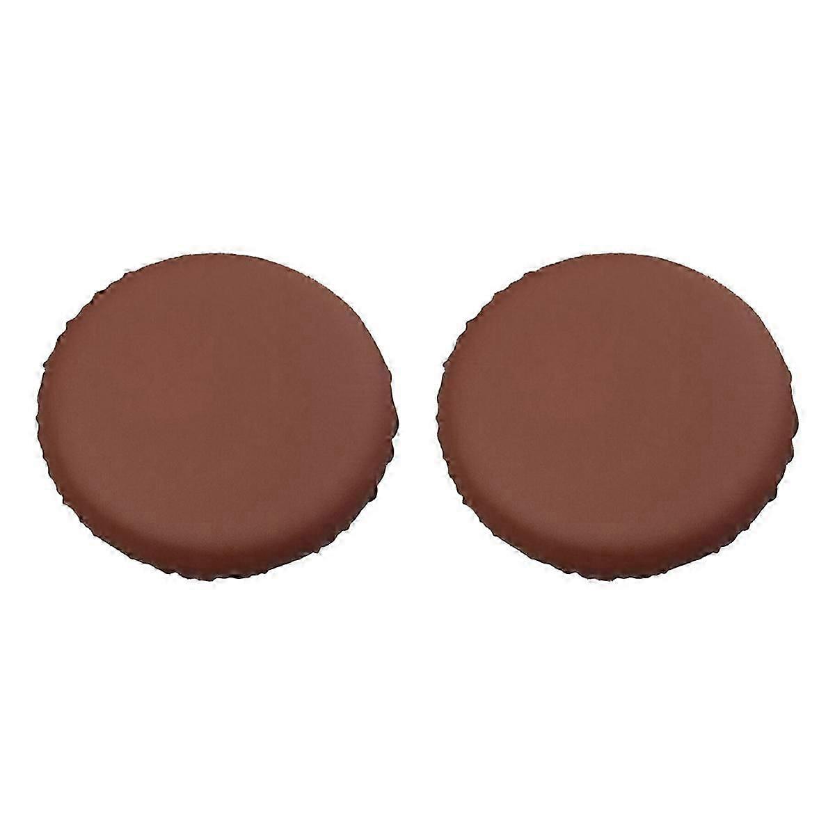 2pcs Bar Stool Cushion For 28-33cm Waterproof Bar Stool Covers Brown