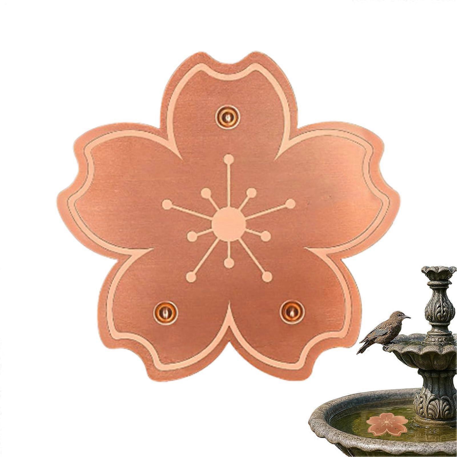 Copper Bird Bath Purifier Plate with Rust Resistant AlgaeResistant Design for Outdoor Garden Use