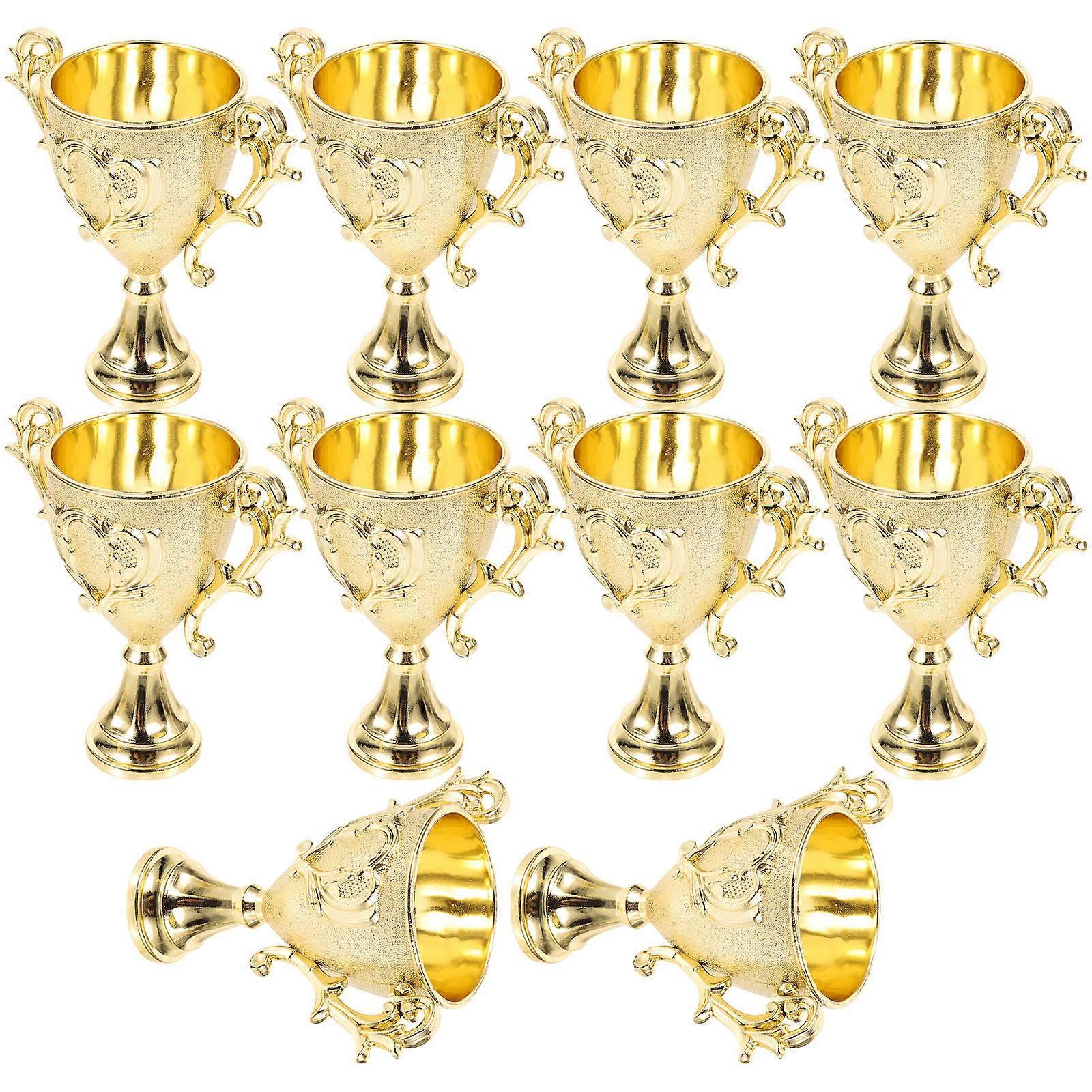 Chic Award Trophy Golden Rectangular Home Decoration 10Pcs