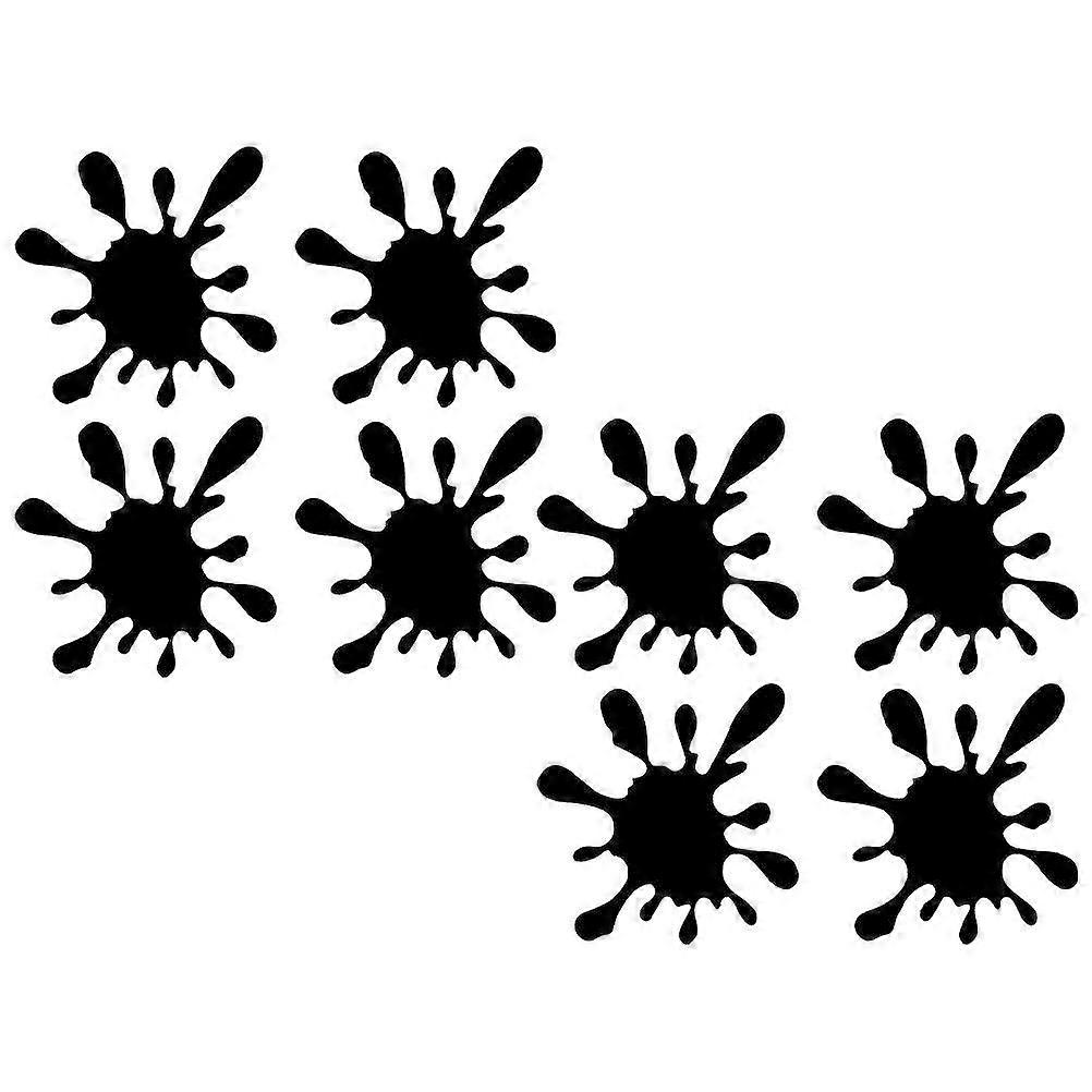 Car Sticker Water Dropping Pattern for Decoration 8Pcs Black Auto