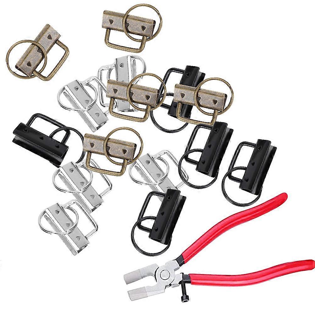 Keychain Supplies Key Chains For Diy Enthusiasts Rectangle Shape Iron Material 1Set