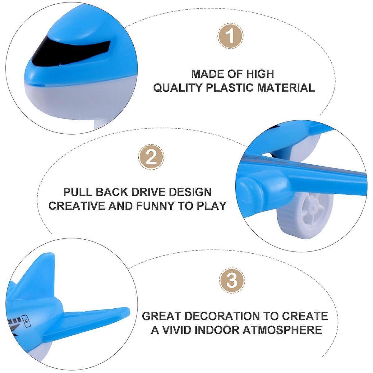 Passenger Plane Toy Plastic Pull Back Kids Airplane Toy Simulation 12Pcs