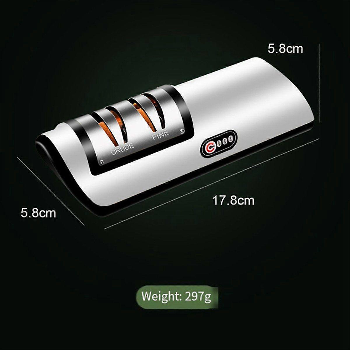 Electric Knife Sharpener Automatic Adjustable Kitchen Tool for Fast Sharpening Knives Scissors Orange