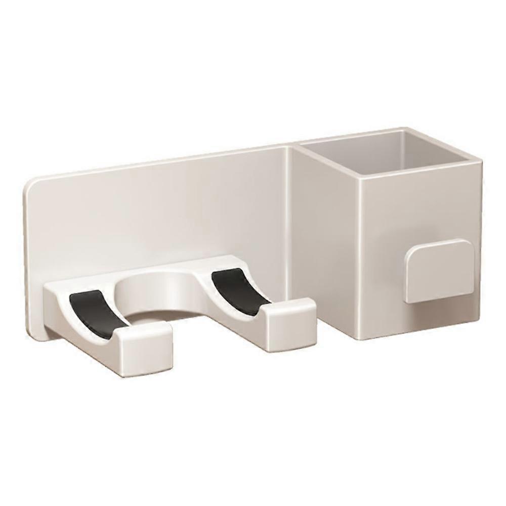 Wall Mounted Hair Dryer Holder without Drilling Multi-Functional Storage Bracket Space Saving Durable Blower Holder