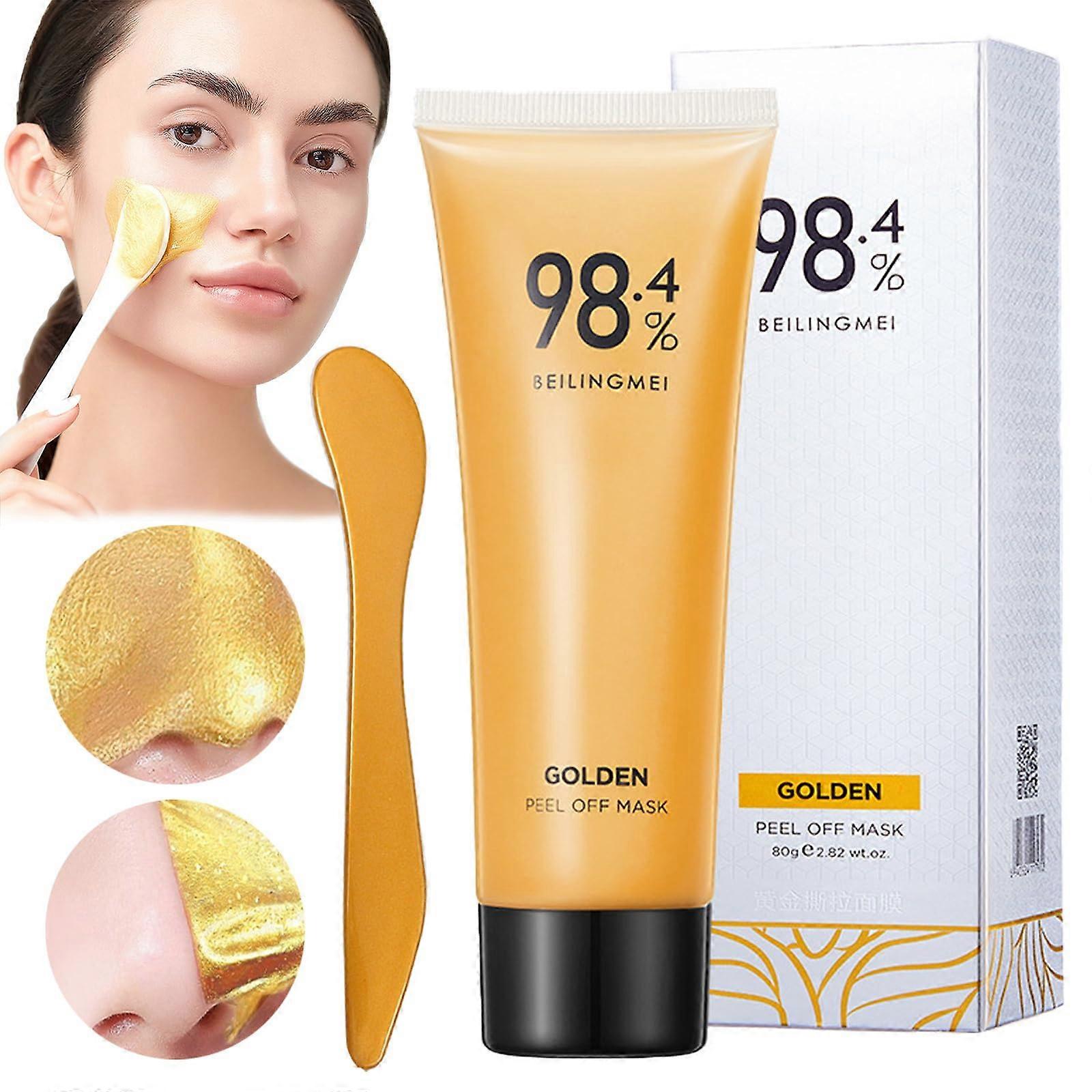Gold Peel Off Face Mask AntiAging Deep Pore Cleansing with Eye Patch 1pc