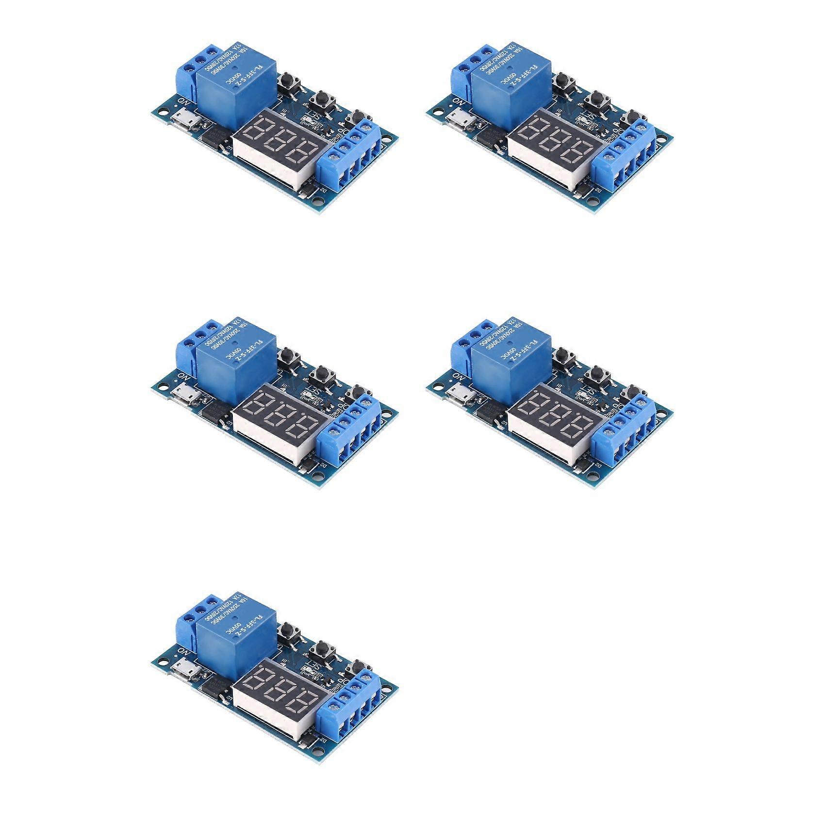 5X HW-521 Digital Time Delay 1 Way Relay Trigger Cycle Timer Delay Switch Circuit Board Timing Control Module