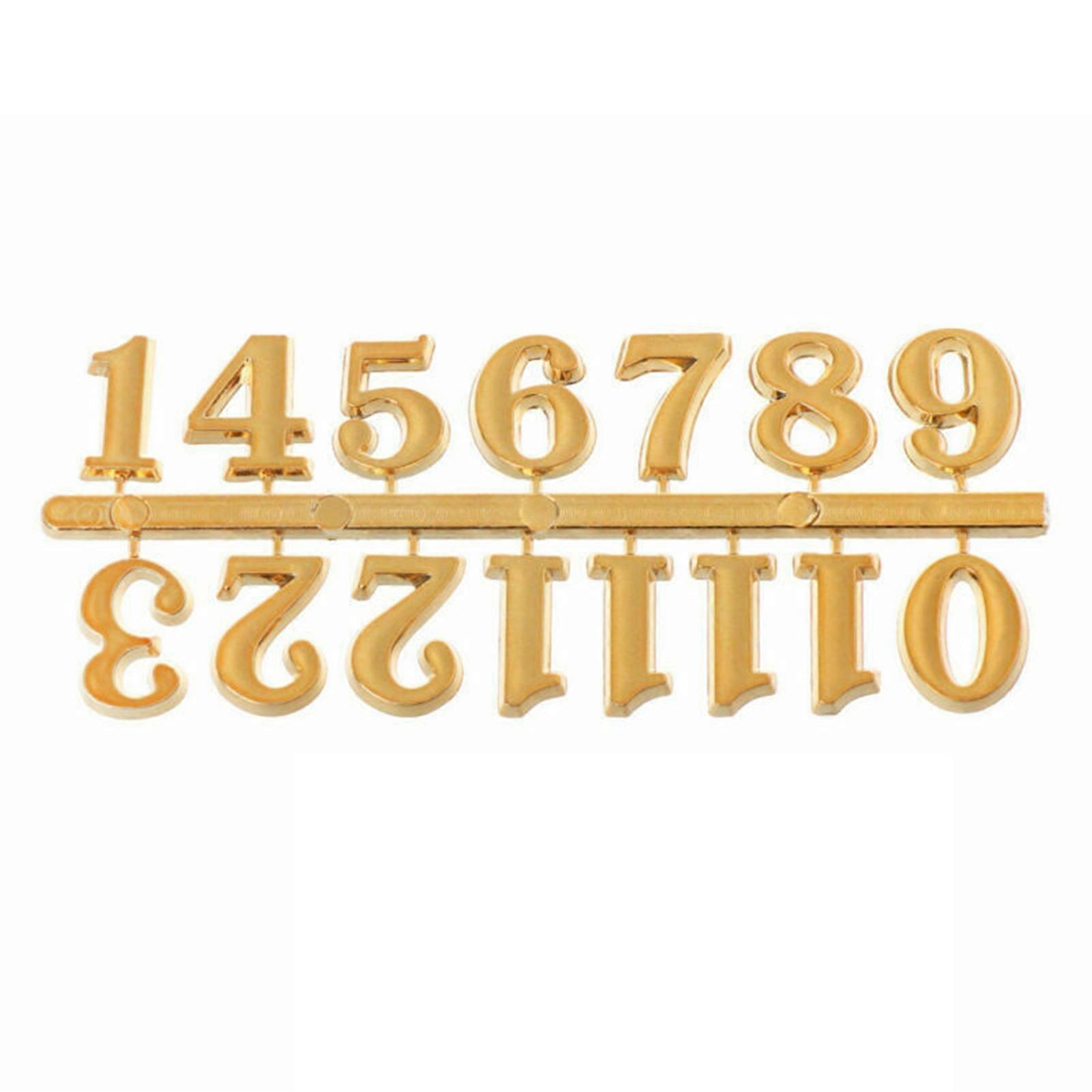 12Pcs/Set Clock Numeral Arab Number Easy Assembly Solid Color Replacement DIY Quartz Clock Number