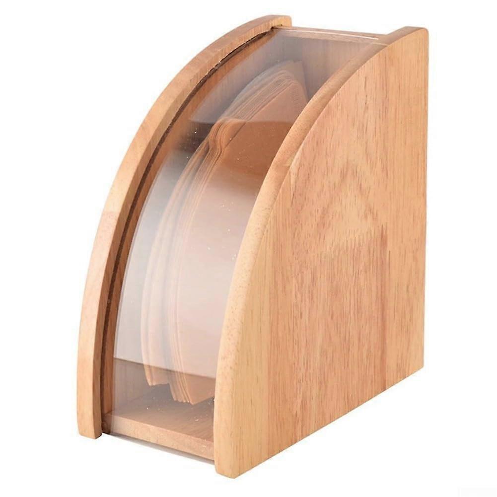 Wooden Coffee Filter Holder with Elegant Scalloped Design, SpaceSaving Storage for Kitchen