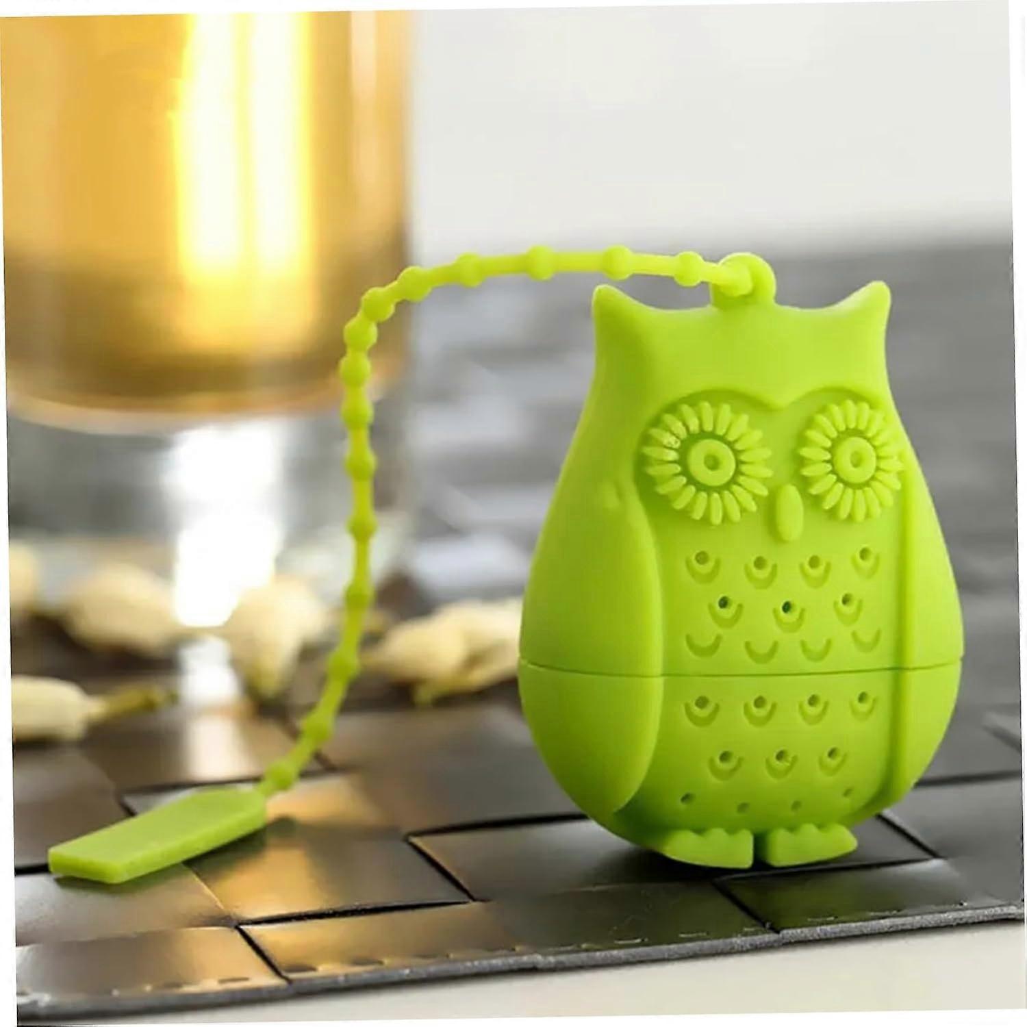 5 Pcs Owl Shaped Silicone Tea Infuser for Loose Leaf Tea with Hook, Easy Clean, Dishwasher Safe