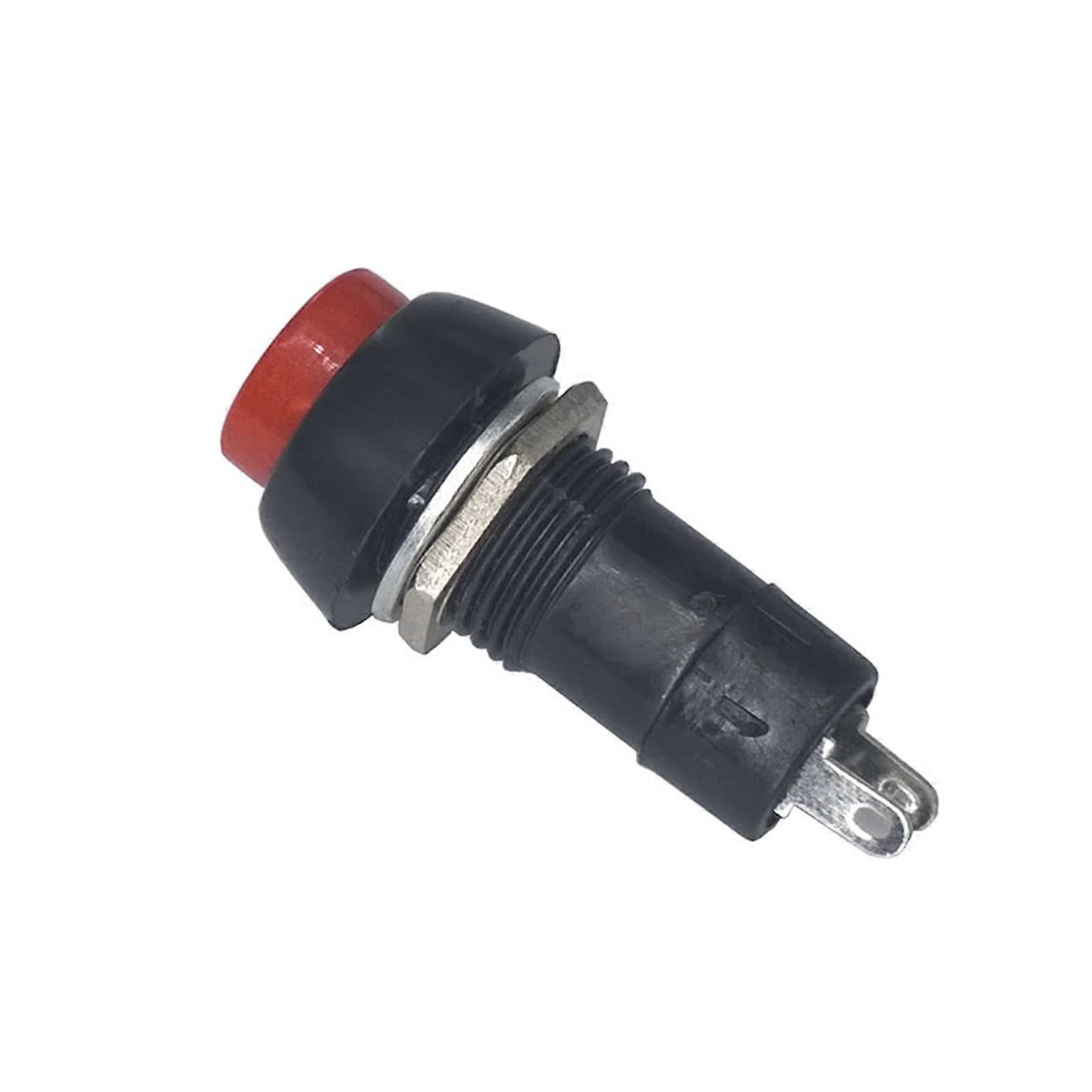 12mm SelfLocking Push Button Switch 250V 3A Metal Tactile Switch Red Reset 6 Pack
