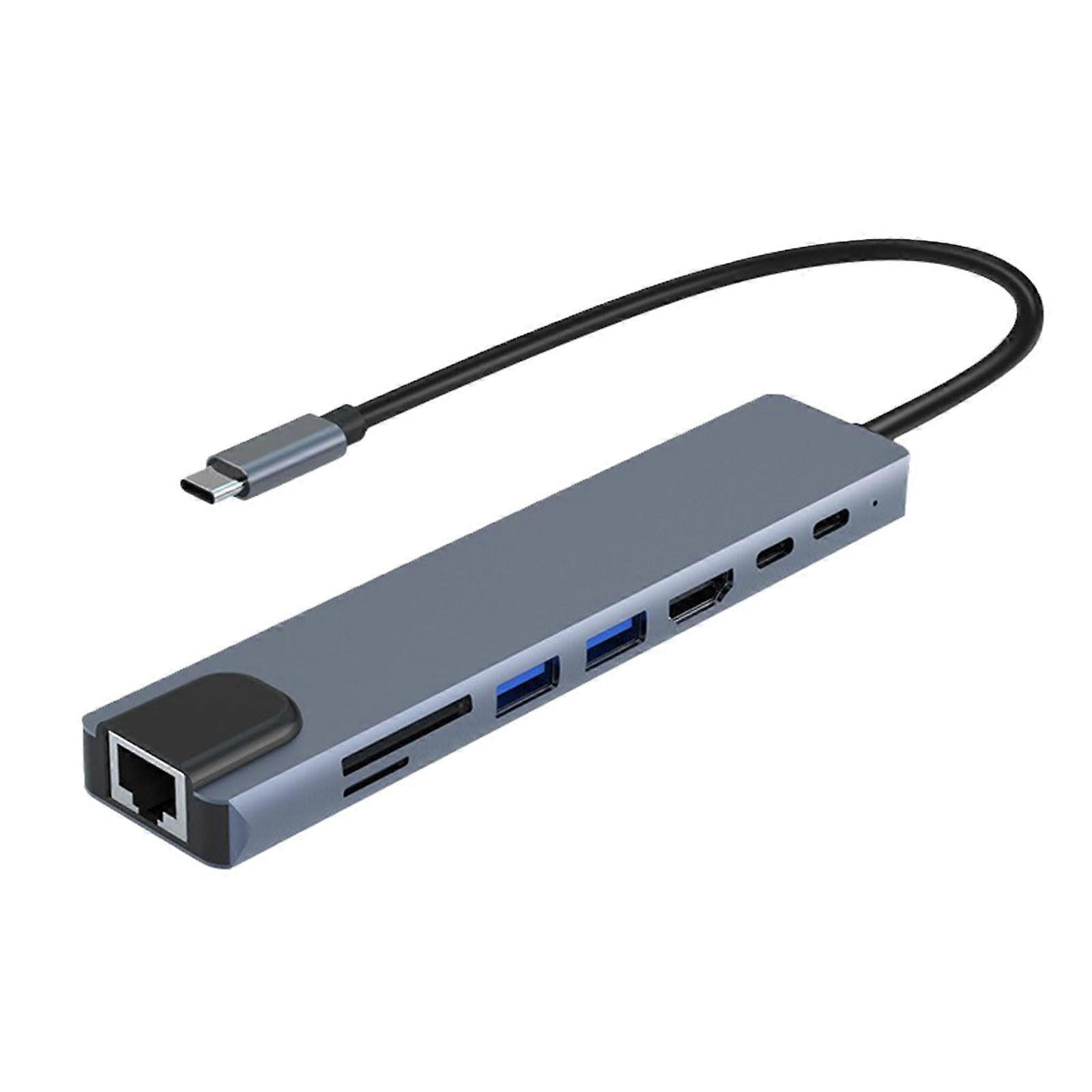 USB C Hub with 4K HDMI, Ethernet, Fast Data Transfer and MultiDevice Charging