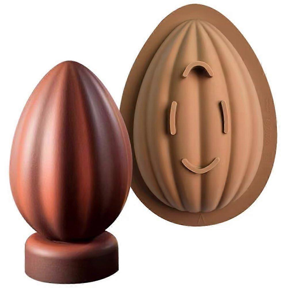 Easter Chocolate Mold Egg Shaped Silicone Candy Mold Nonstick Easy Release for Baking and Crafts