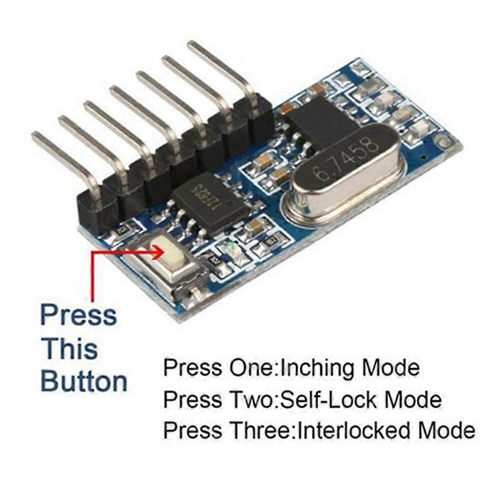 4PCS 433mhz Wireless Decoding Receiving Module 4 Channel Output Decoding Receiver for 433 Mhz Remote Controls