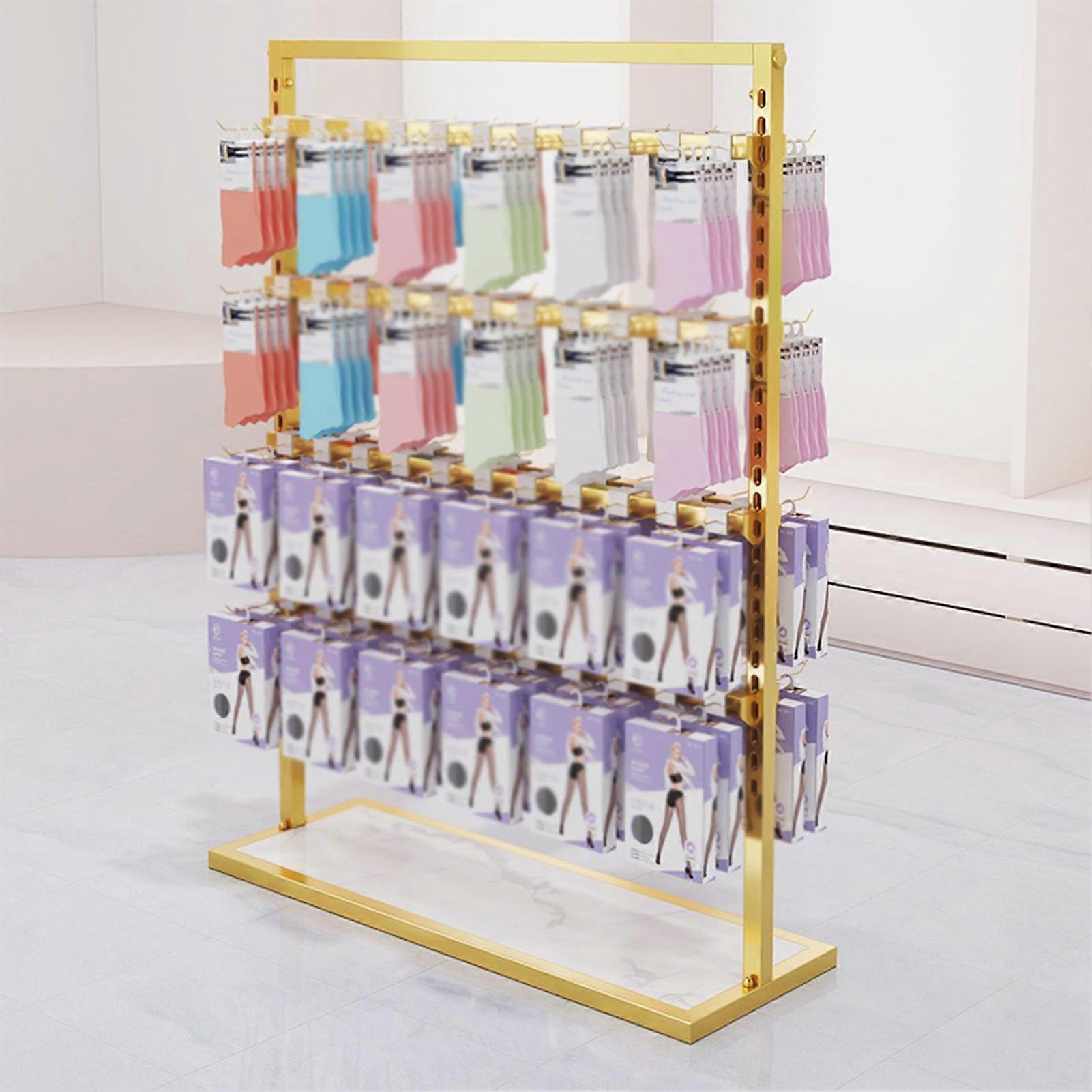 Freestanding Sock and Underwear Display Rack with Adjustable Layers and HeavyDuty Stable Base
