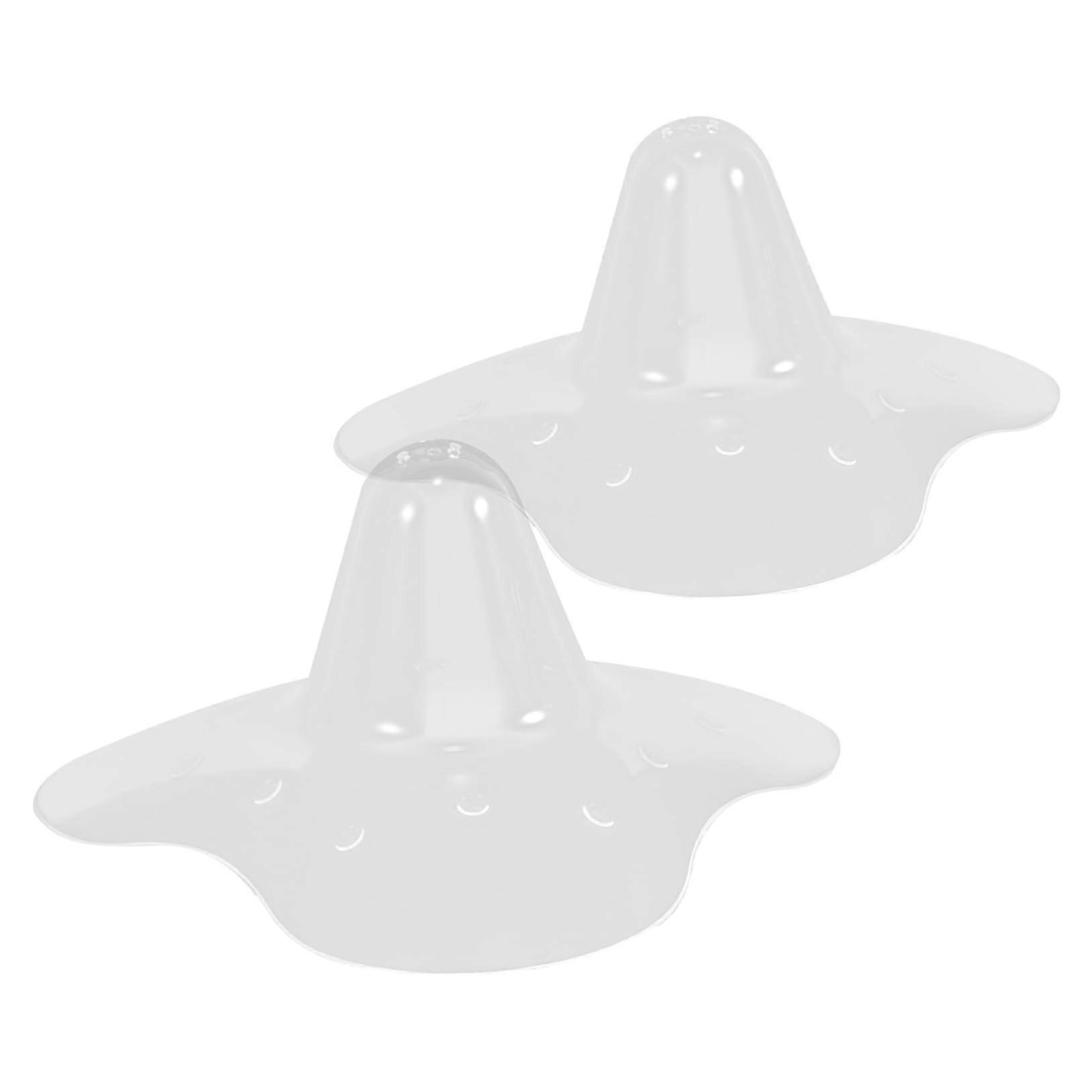 Breastfeeding Nipple Shields Soft Silicone Nursing Cups Invisible Under Clothes Reusable 2pcs