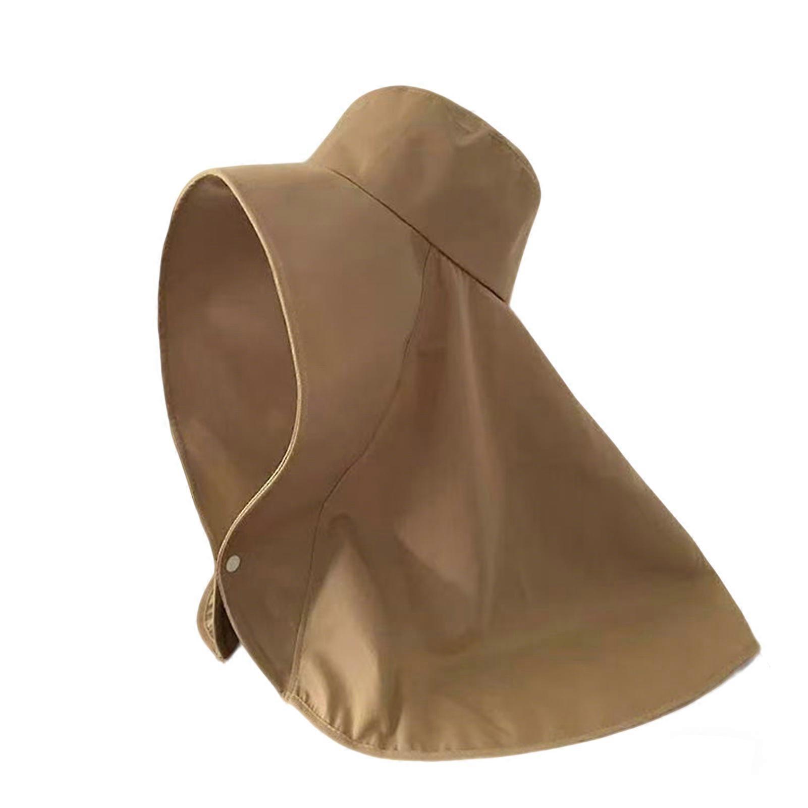 Summer Sunhat with Shawl Large Brim Full Protection Anti-UV Sunscreen Cap Quick Drying Adjustable
