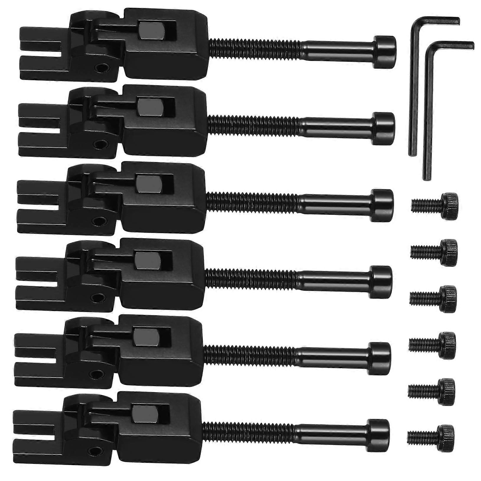 Tremolo Bridge Saddles Set Double Locking Guitar Saddle Replacement with Screws Improves Tone