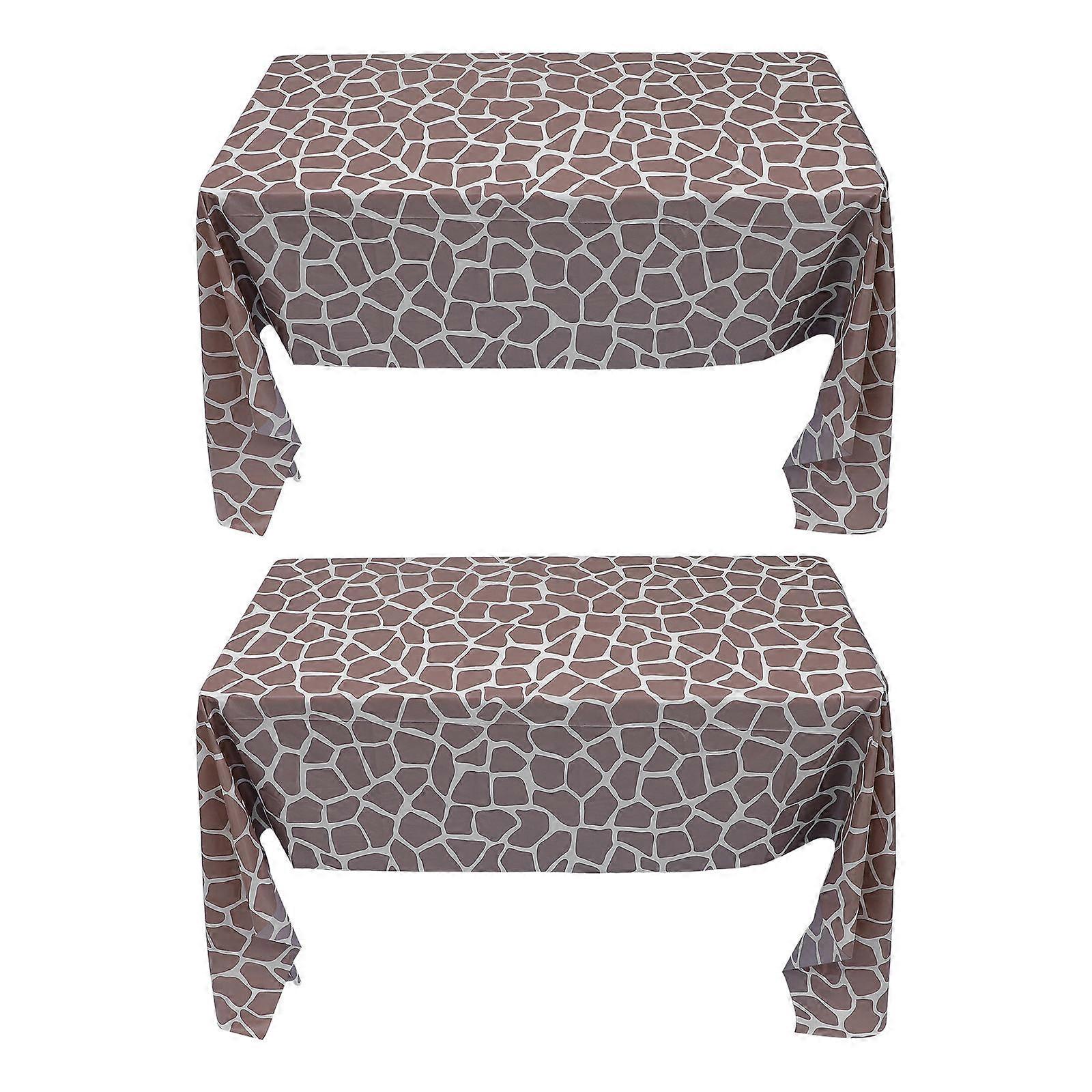 Home Party Tablecloth Deer Pattern Decorative Table Cover for 2Pcs Use