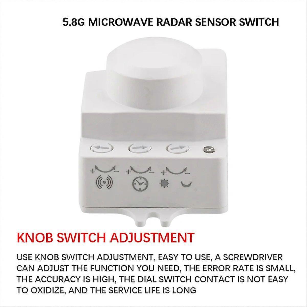 5.8G Microwave Induction Switch 220V Intelligent Energy Saving Control Microwave Radar Sensor