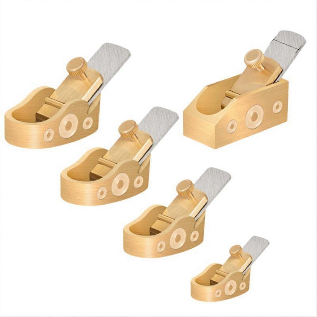 5PCS Woodworking Finger Plane Cutter Copper Luthier Tool