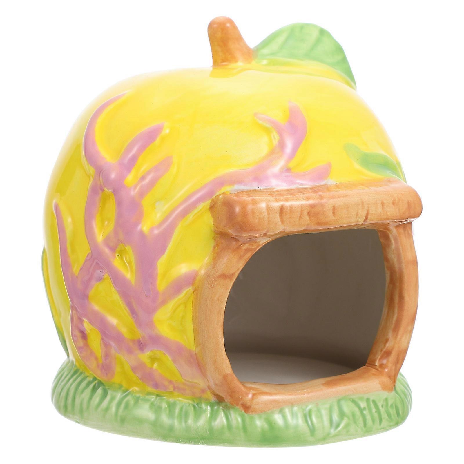 Hamster Hideout Ceramic Small Pet Nest for Cooling Cute Design