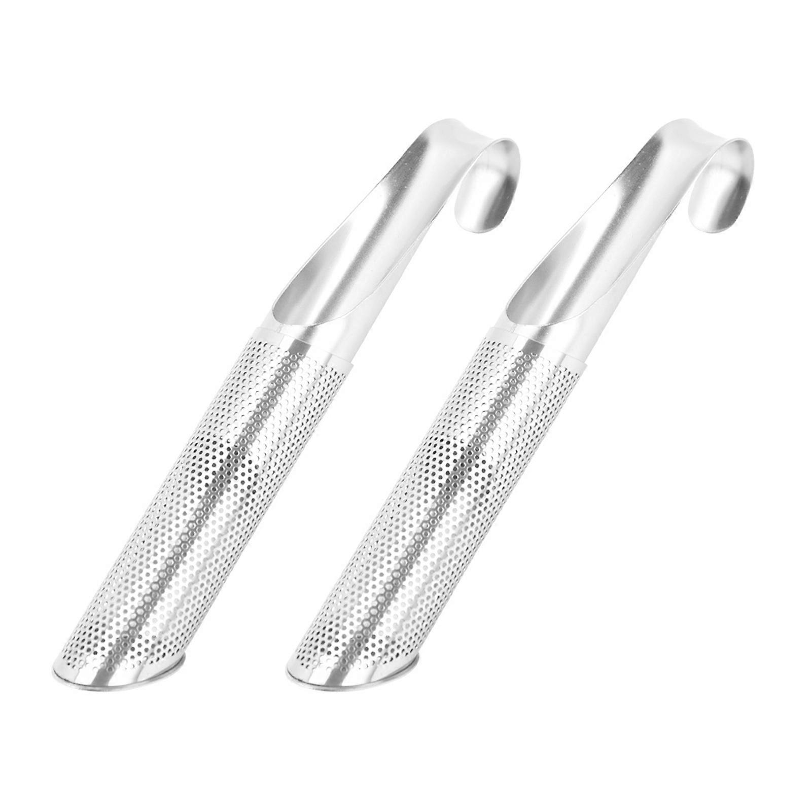 1/2Pcs Tea Diffuser Stainless Steel Fine Mesh Strainer with Hanging Hook Handle Creative Pipe Tea