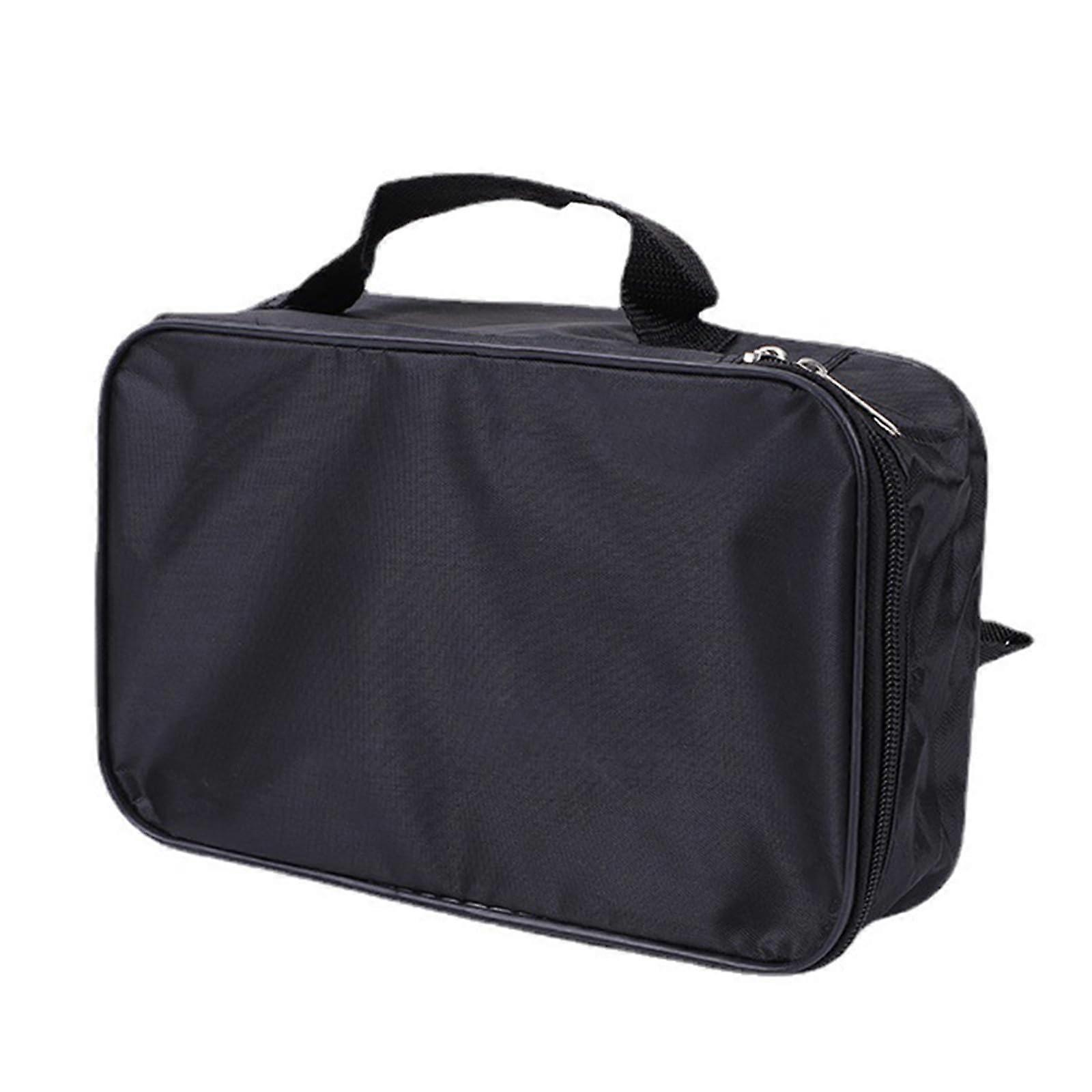 Table Tennis Net Set with Large Capacity Dustproof Case and Portable Handle, Black