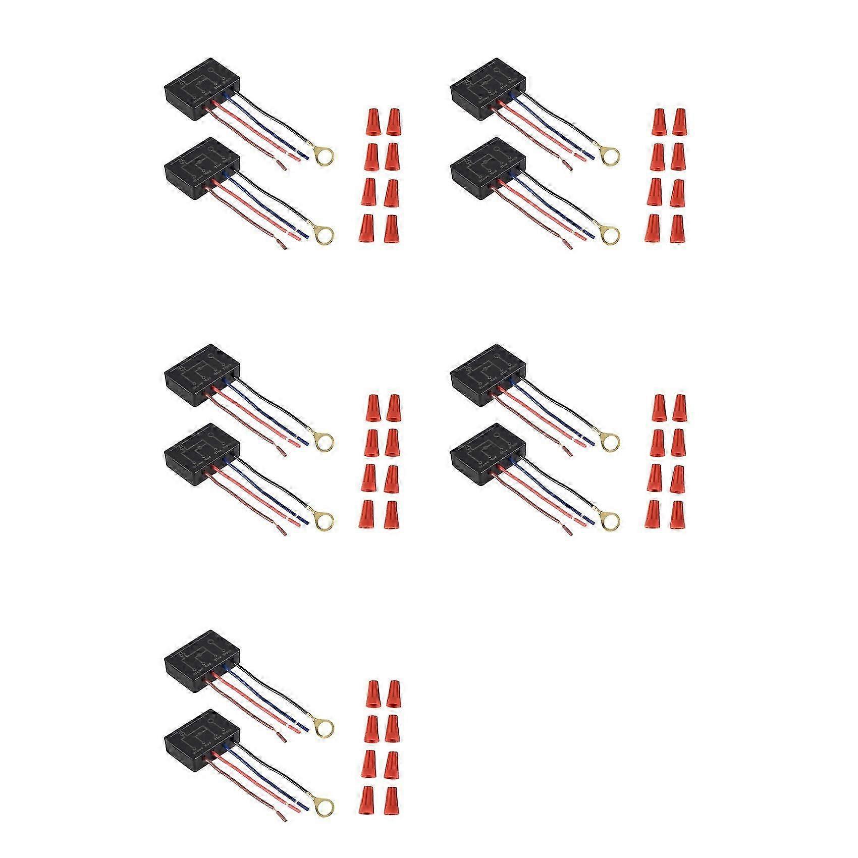 Touch Lamp Switch 10 Pack,Touch Lamp Control Module for Dimmable LED,Bulbs,Lamp Switch Replacement Kit with Wiring Caps