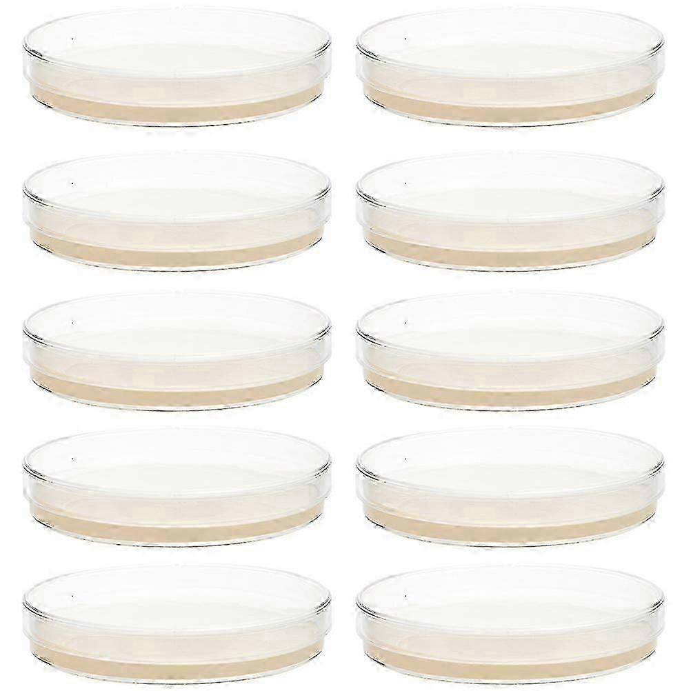 10pcs Pre-poured Agar Plates for STEM Science Experiments - 7cm Diameter
