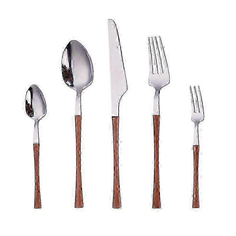 Stainless Steel Knife, Fork, and Spoon Set