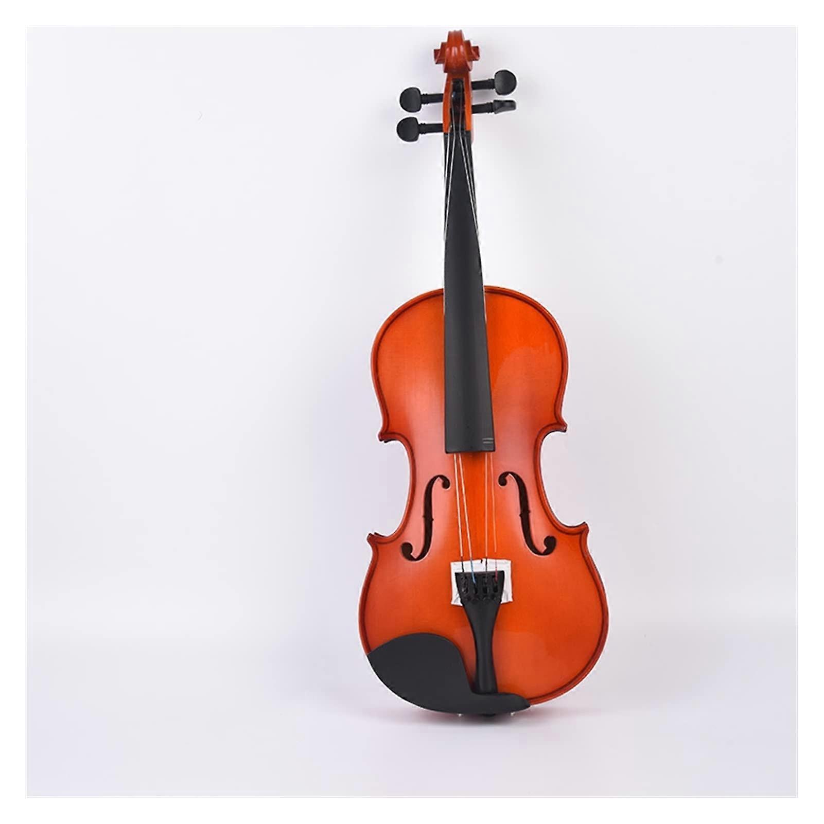 3/4 Solid Wood Beginner Violin with Triangular Case for Kids Student Learning